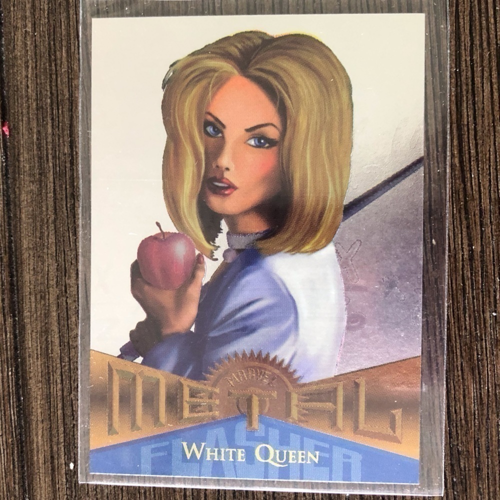 1995 Marvel Metal trading card: White Queen #124